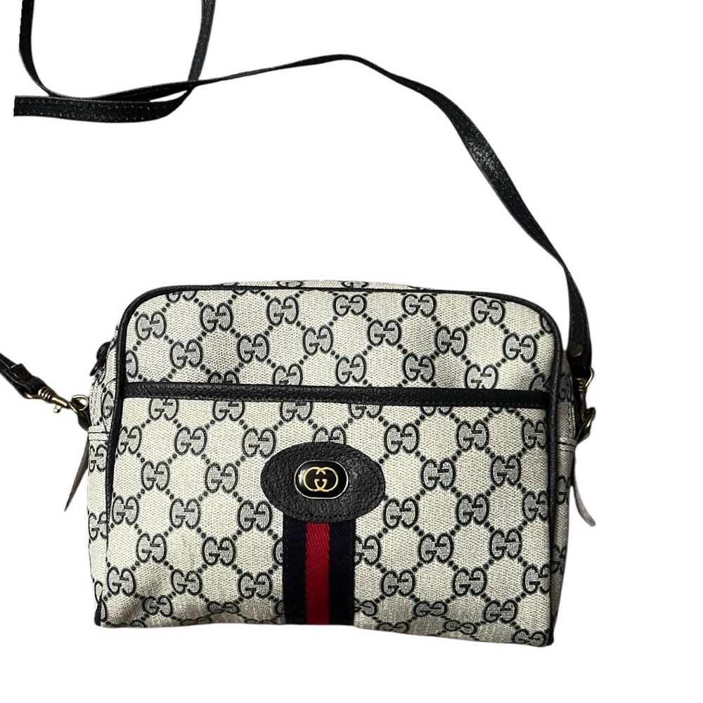 Gucci White and Black Shoulder Bag